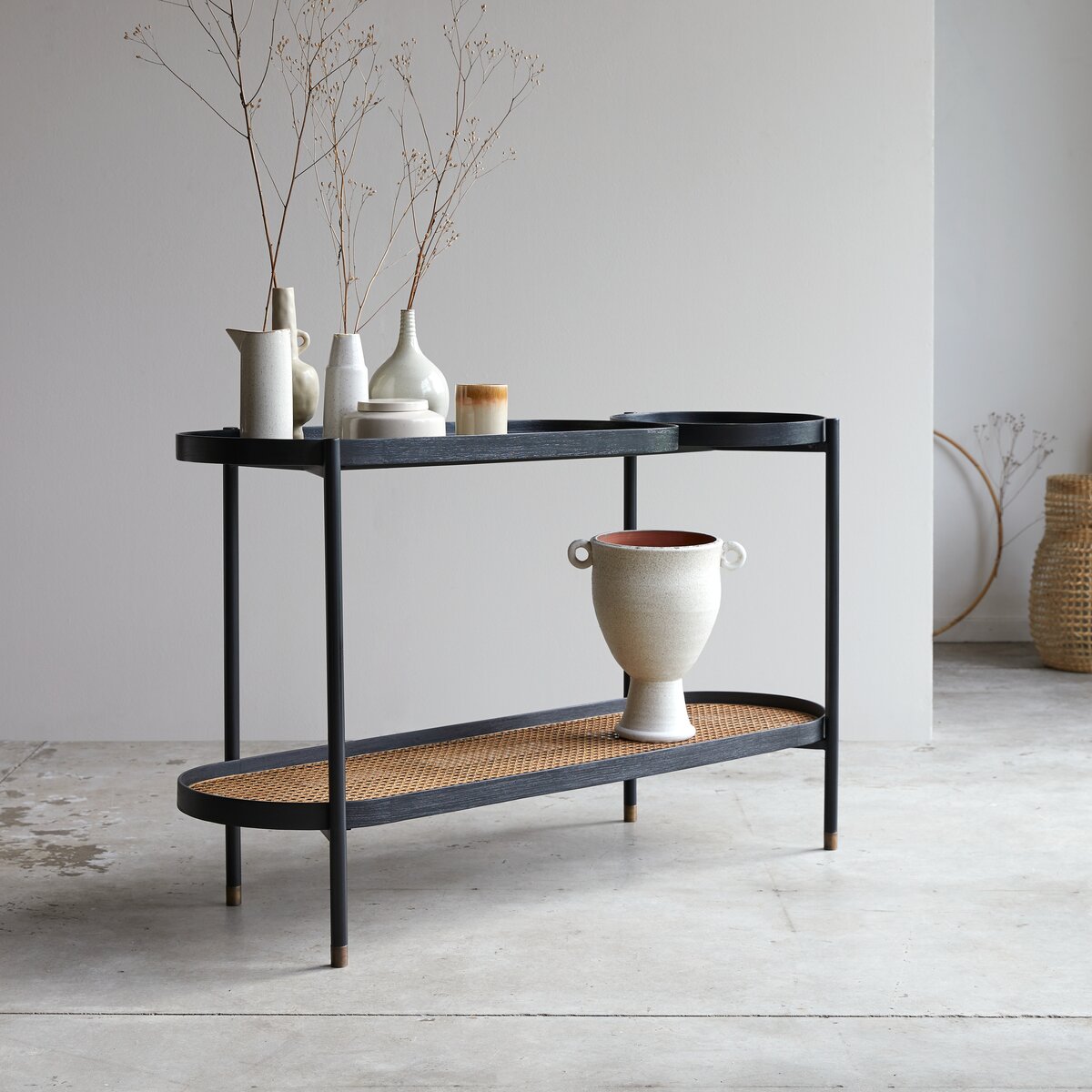 Alix - Console en mindi et cannage Alix - Console en mindi et cannage