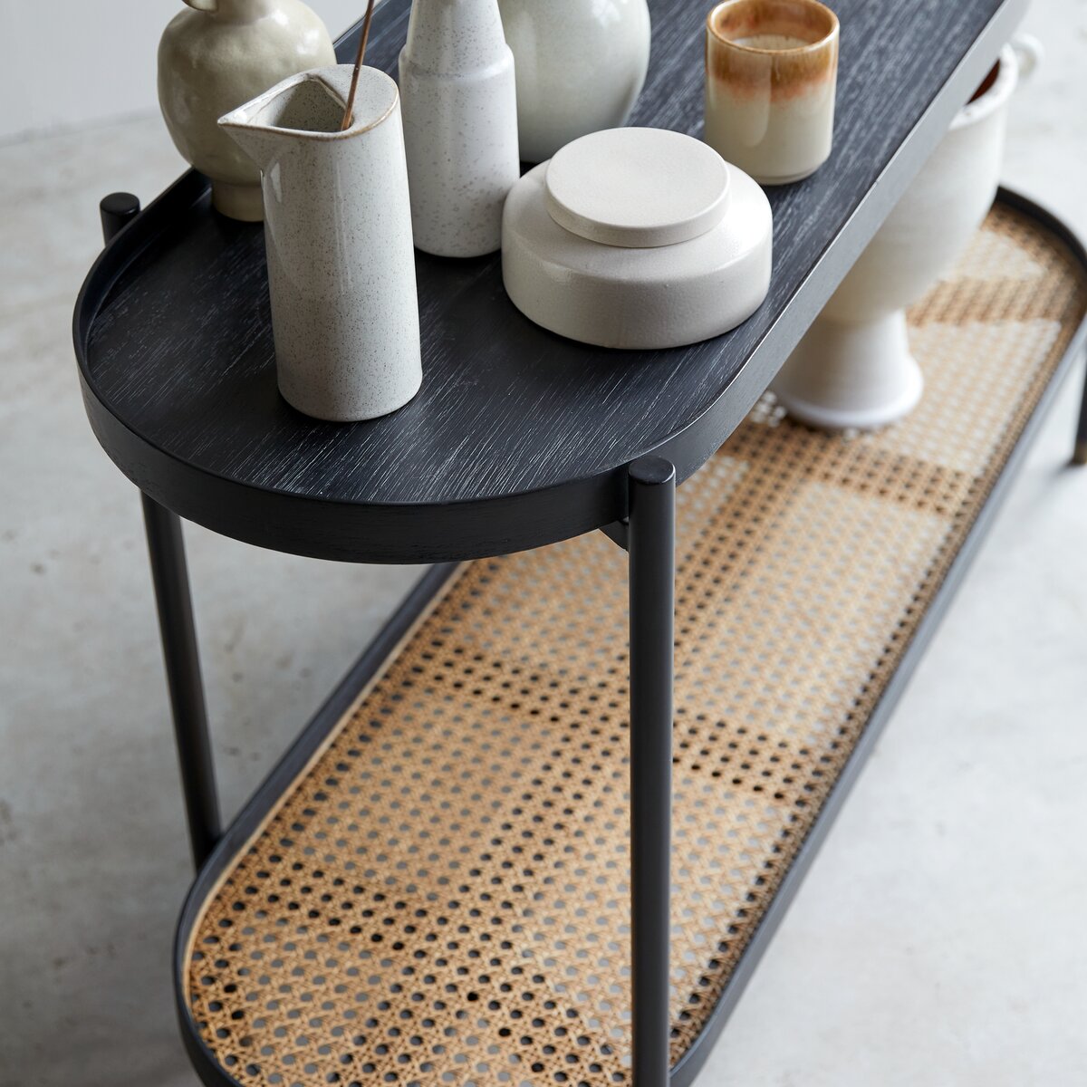 Alix - Console en mindi et cannage Alix - Console en mindi et cannage