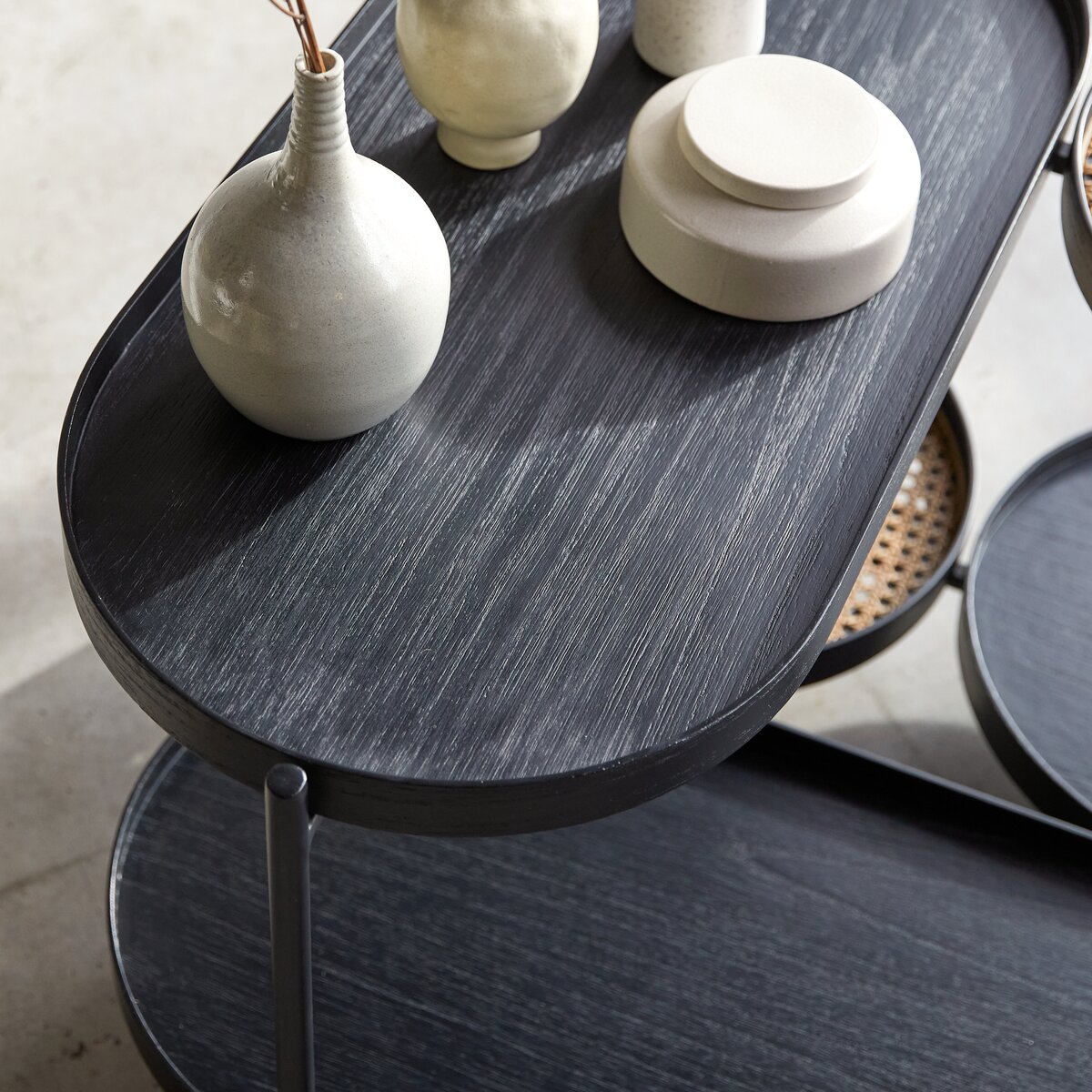 Alix - Table basse en mindi et cannage Alix - Table basse en mindi et cannage