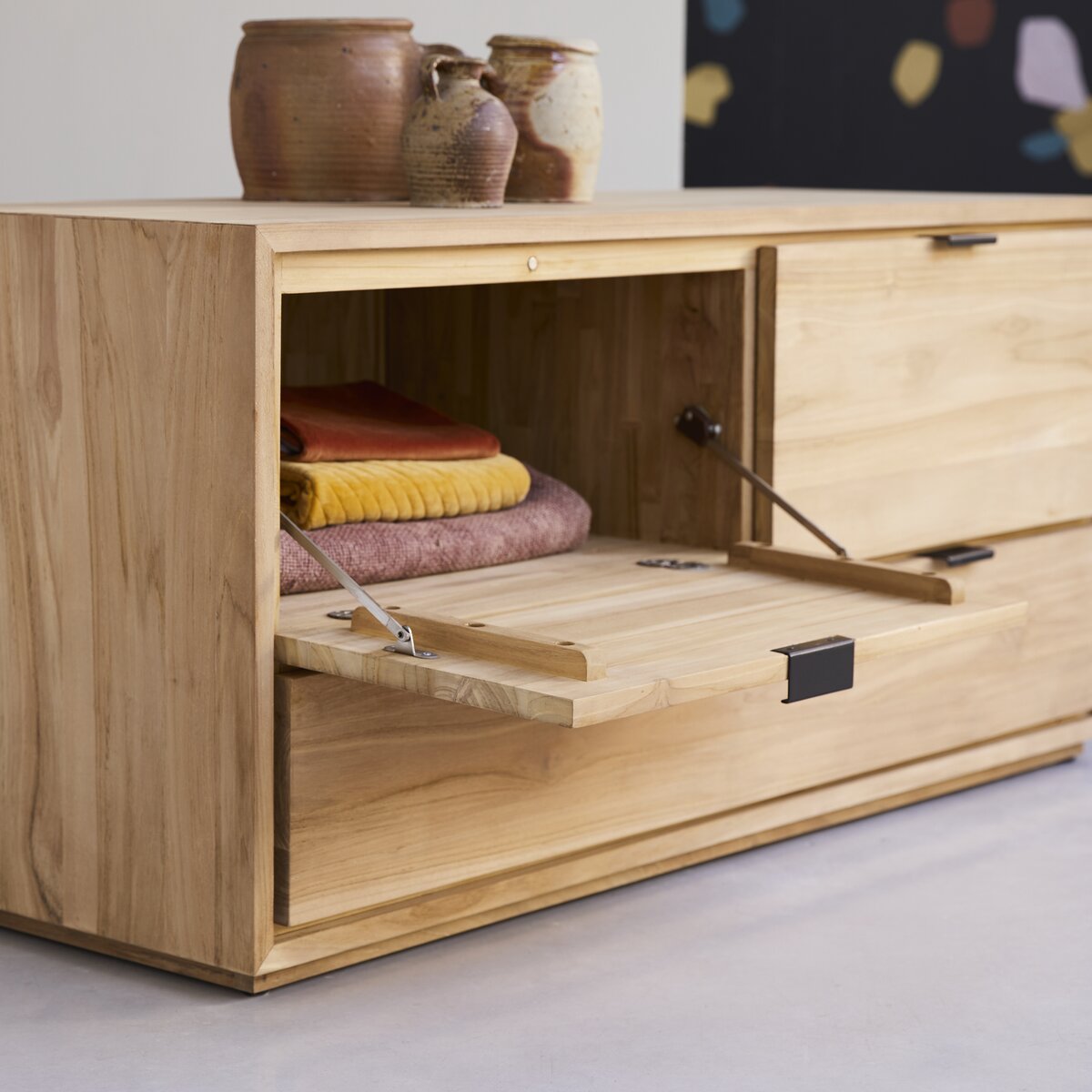 Senson - Meuble TV en teck massif 120 cm Senson - Meuble TV en teck massif 120 cm