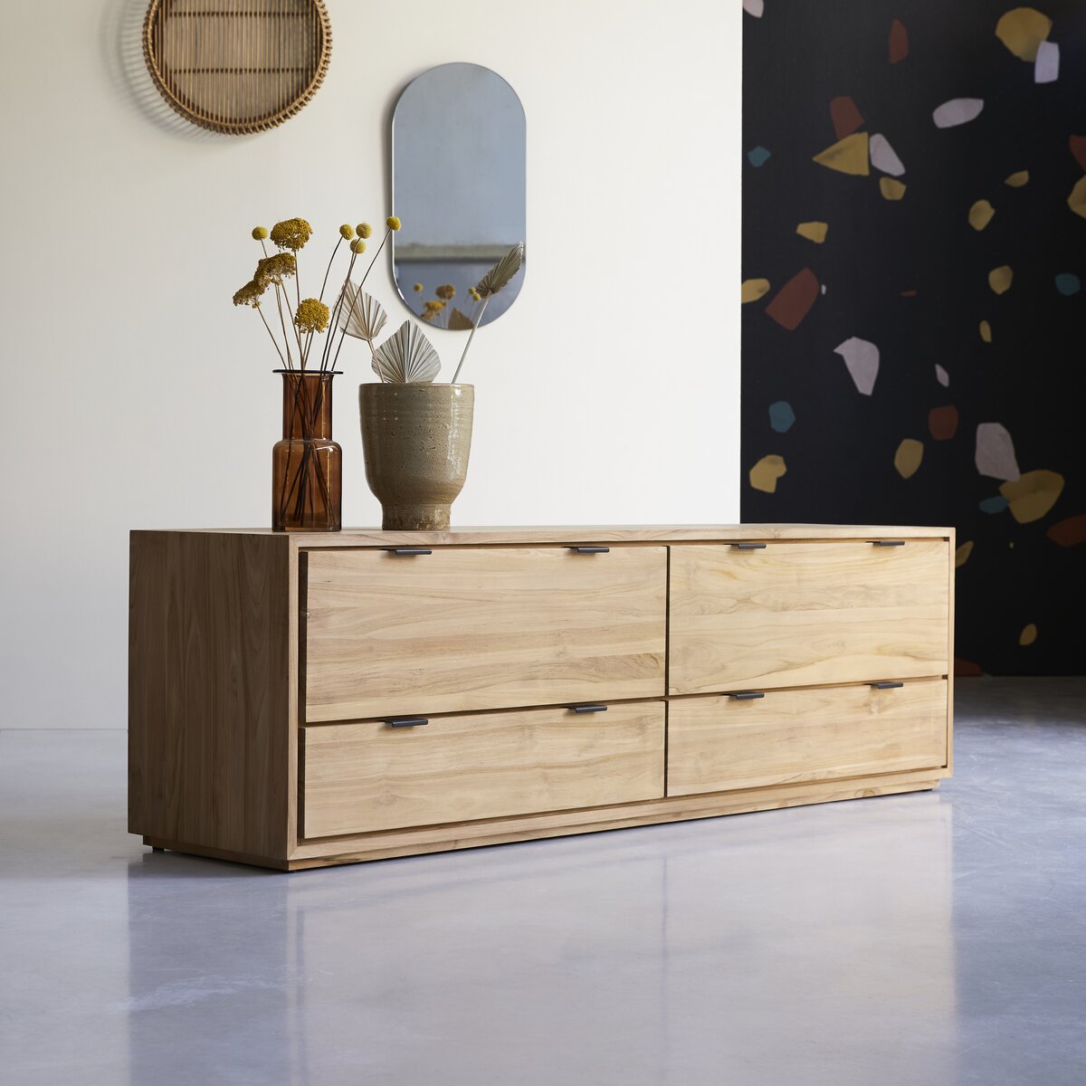 Porta salviette in teak 170 cm - Accessori bagno - Tikamoon