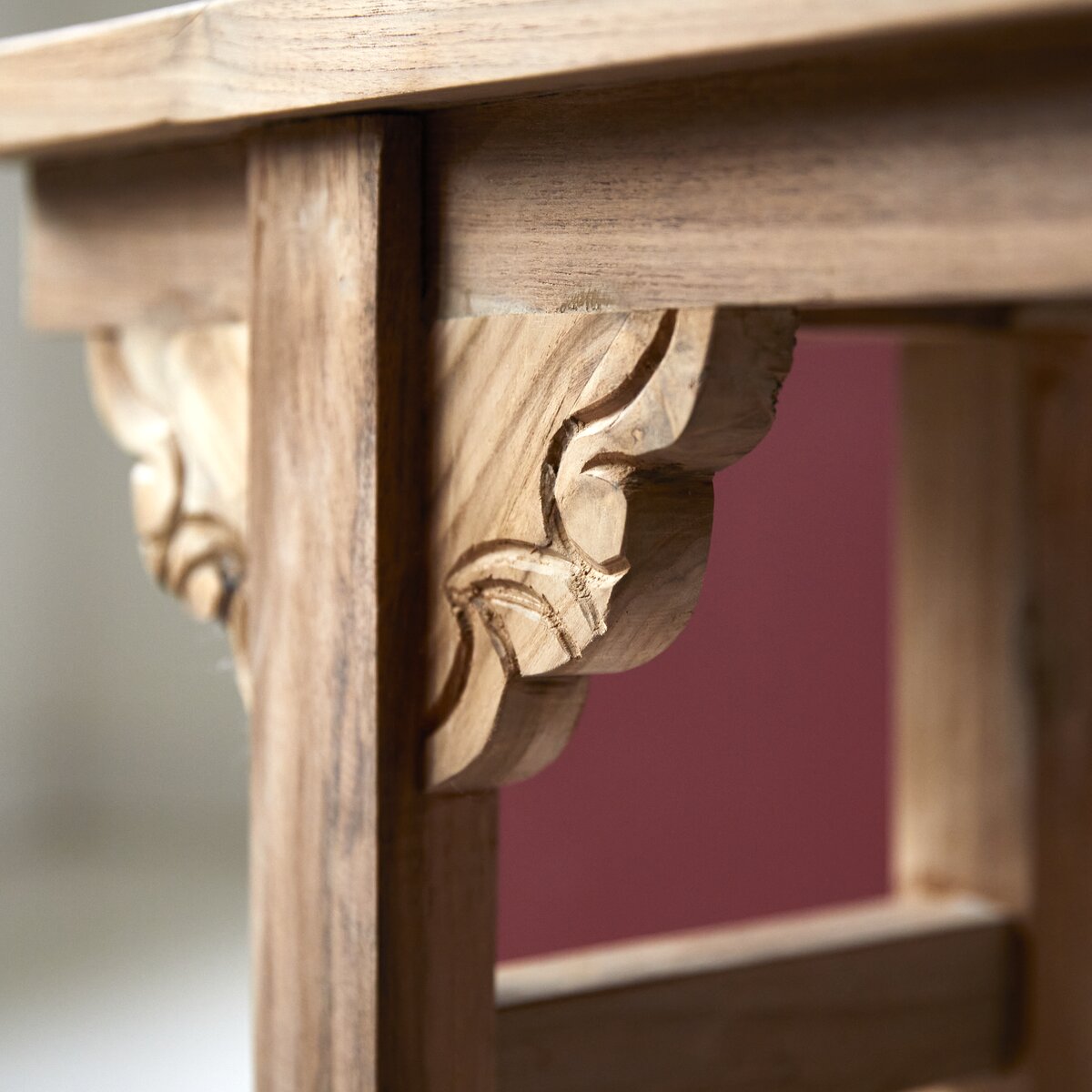 Adonis - Low console table in solid recycled teak Adonis - Low console table in solid recycled teak