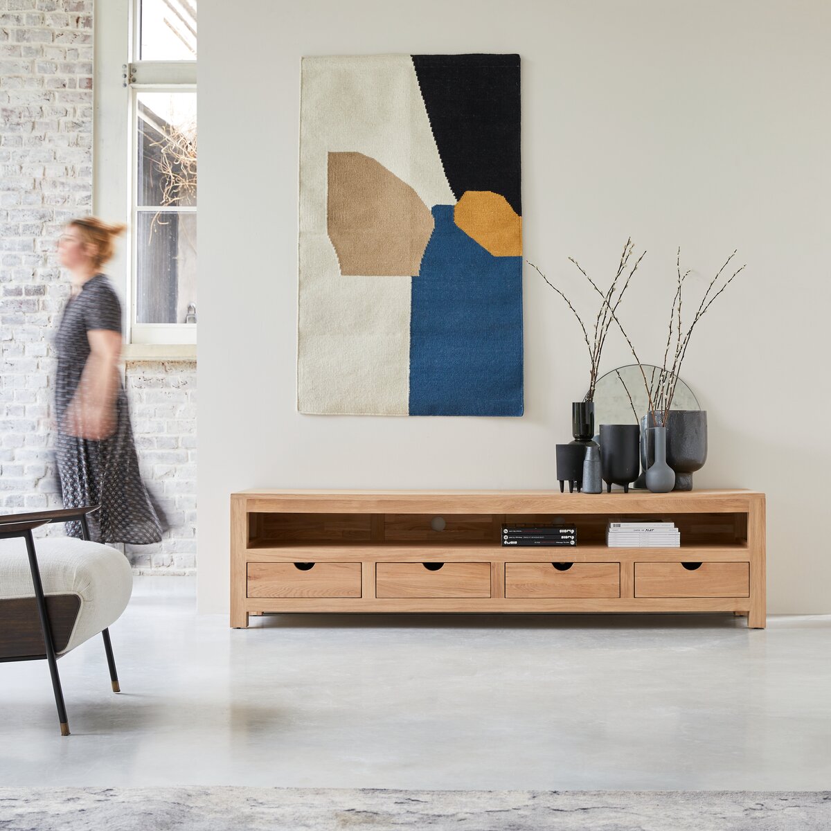 Oliver - Solid oak TV stand 200 cm Oliver - Solid oak TV stand 200 cm