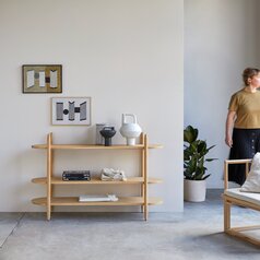 Oak Console Table 142 Cm - Living Room Furniture - Tikamoon