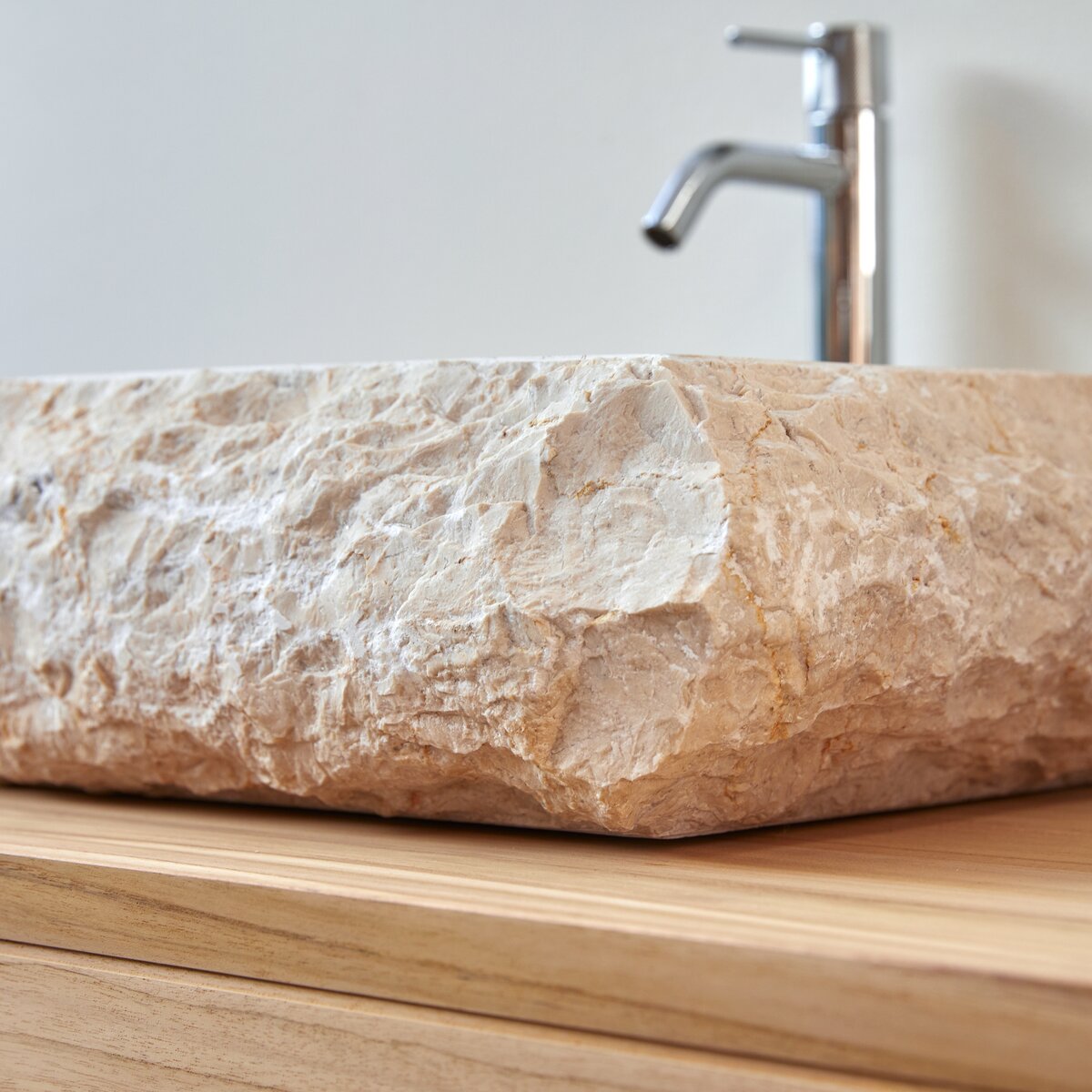 Scrula Slim - Lavabo de mármol cream Scrula Slim - Lavabo de mármol cream