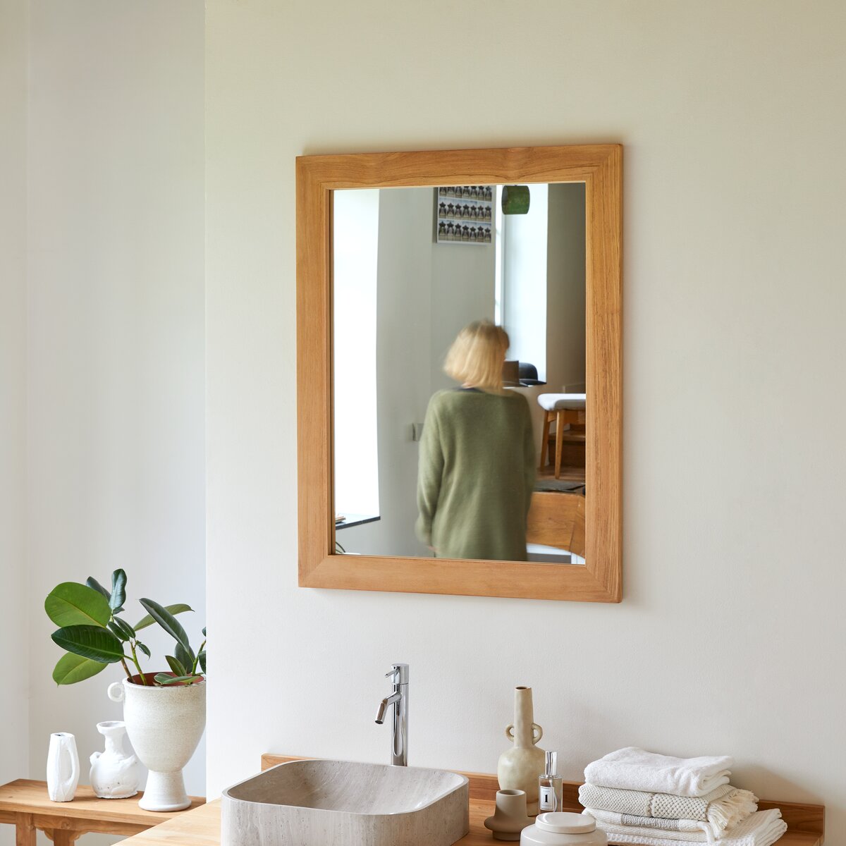 Tona - Miroir en teck 90x70 cm Tona - Miroir en teck 90x70 cm