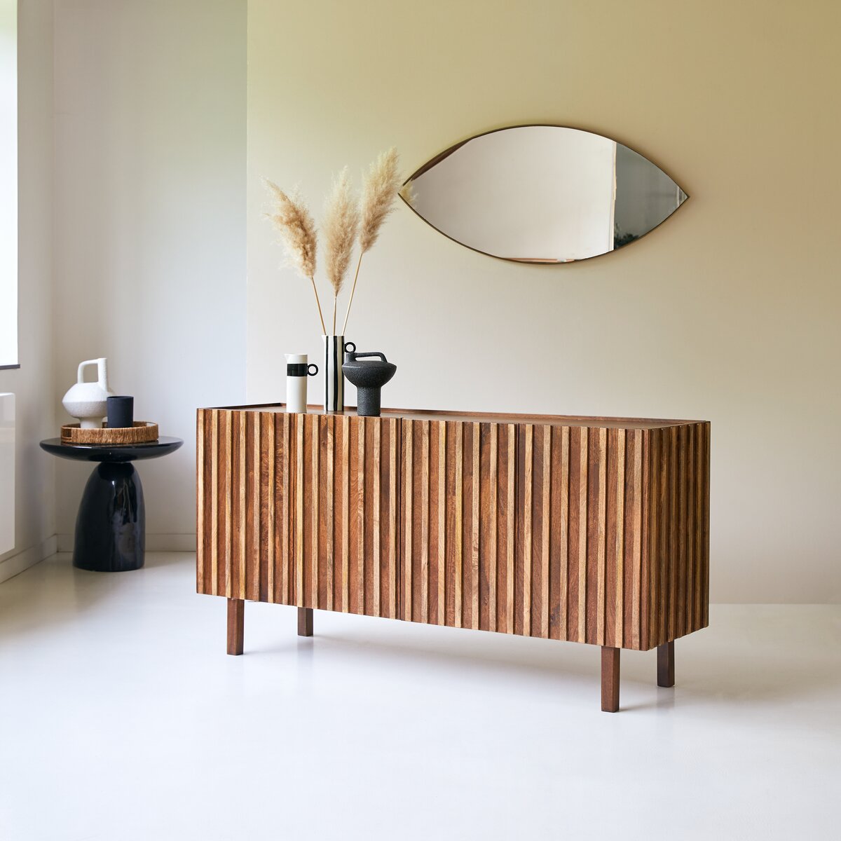 Buffet in mango massello e rattan 115 cm - Sala da pranzo/Buffet e Credenze  - Tikamoon