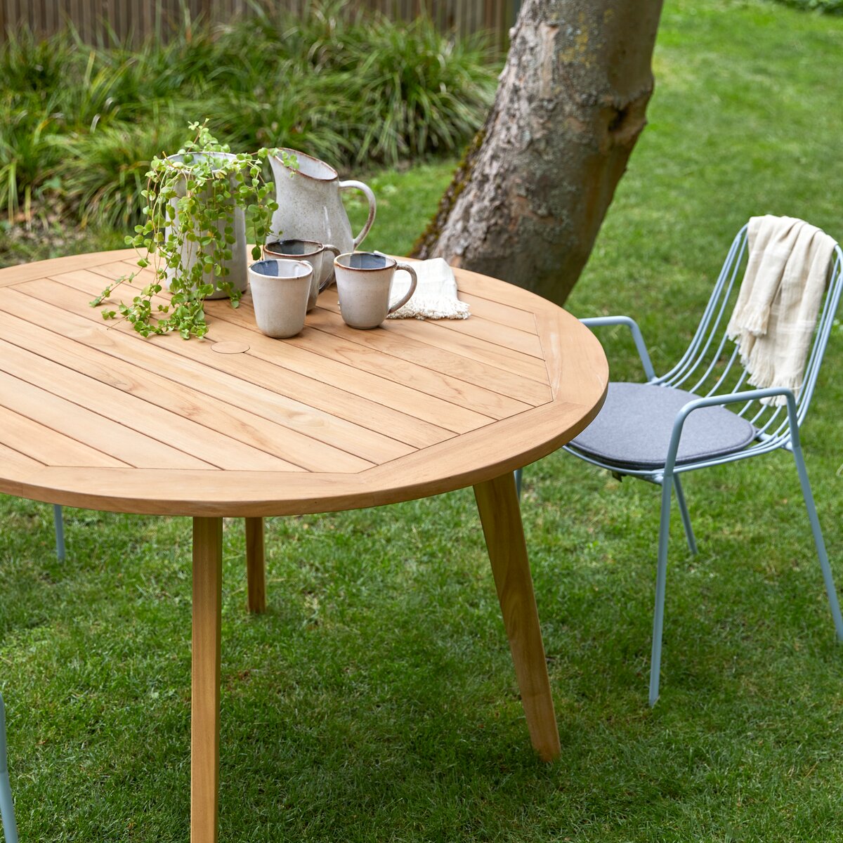 Tavolo da pranzo rotondo in teak 120 cm - Arredo da giardino