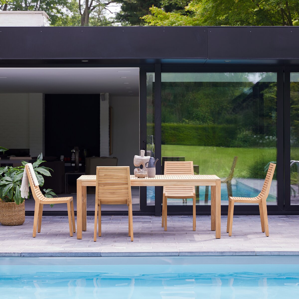 Teo - Set da giardino in teak massello 4 sedie Teo - Set da giardino in teak massello 4 sedie
