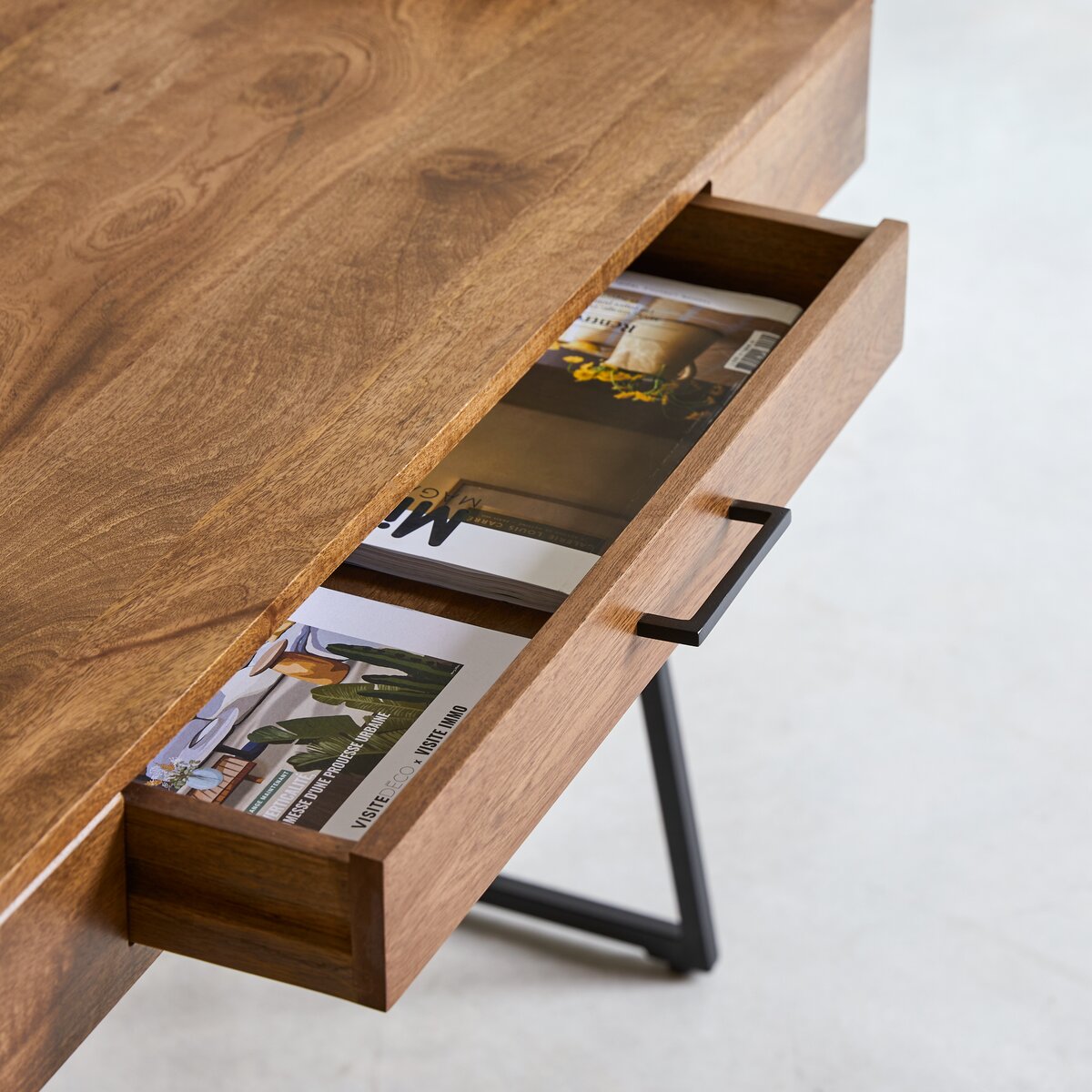 Chunhelife - Bureau avec tiroirs Bois massif 88 x 50 x 90 cm - Bureaux -  Rue du Commerce