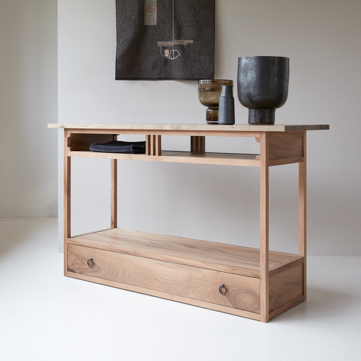 Clovis - Solid French walnut one-drawer console table Clovis - Solid French walnut one-drawer console table