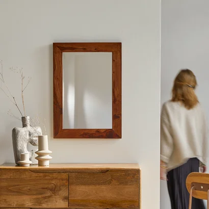 Kwarto - Deko-Spiegel aus massivem Palisanderholz 70x50 cm