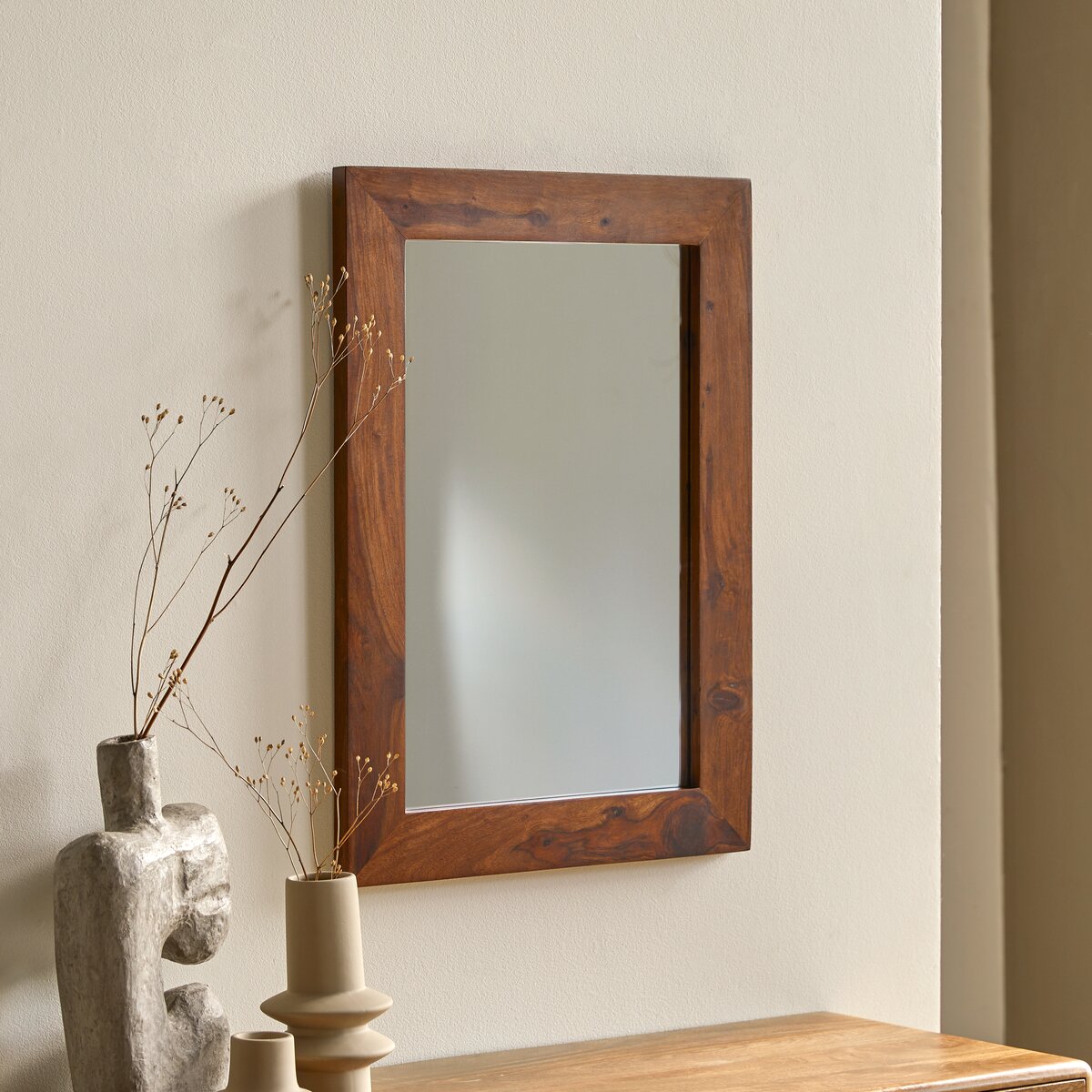 Specchio in palissandro 70 x 50 cm - Decorazione per il soggiorno
