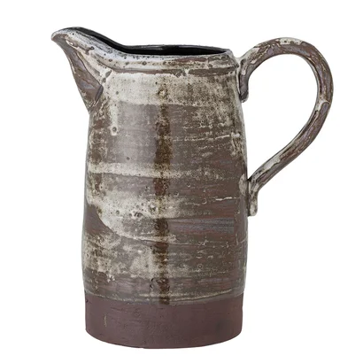 Calla Jug - Vase aus Steingut – Brown