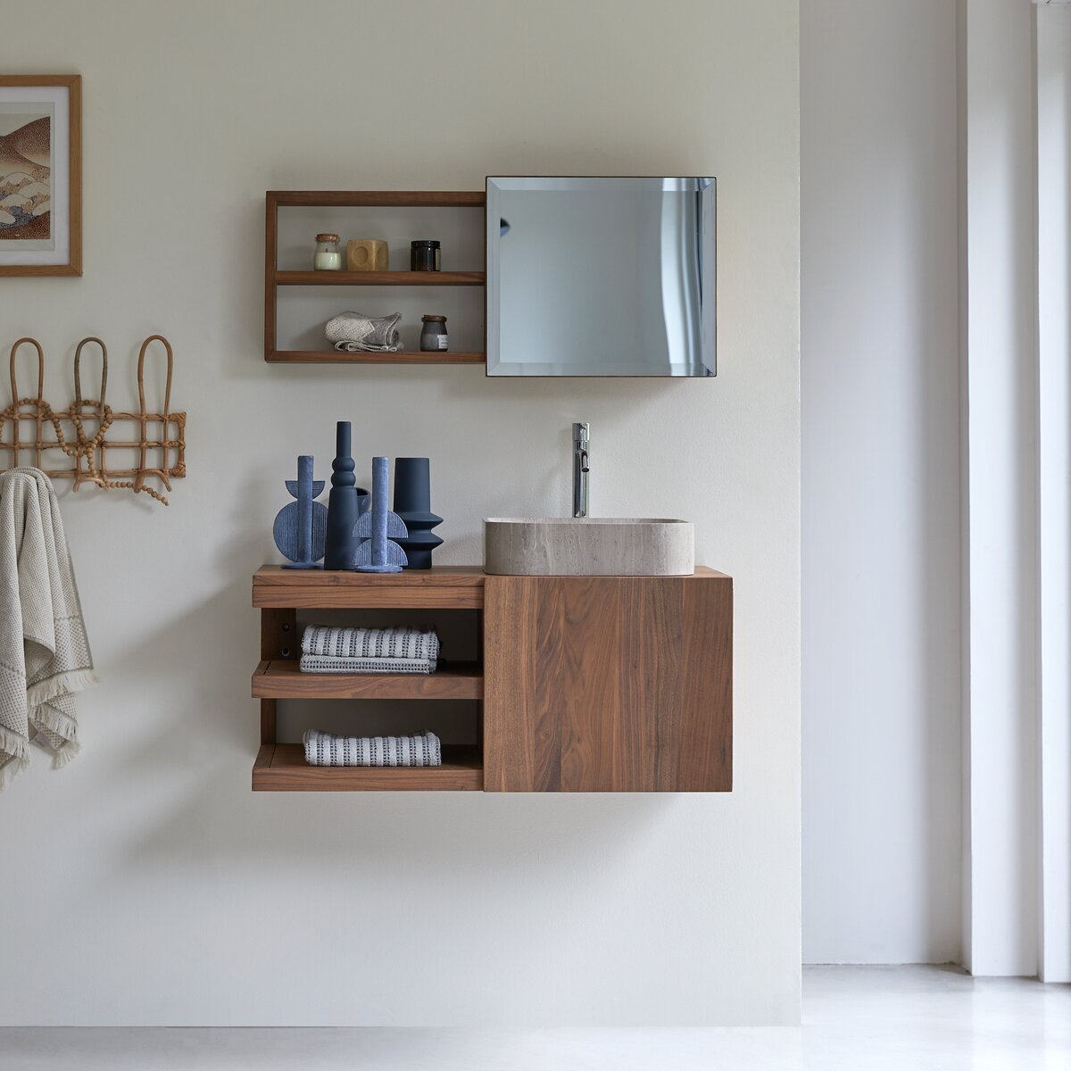 Typo - Solid walnut vanity unit 90 cm Typo - Solid walnut vanity unit 90 cm