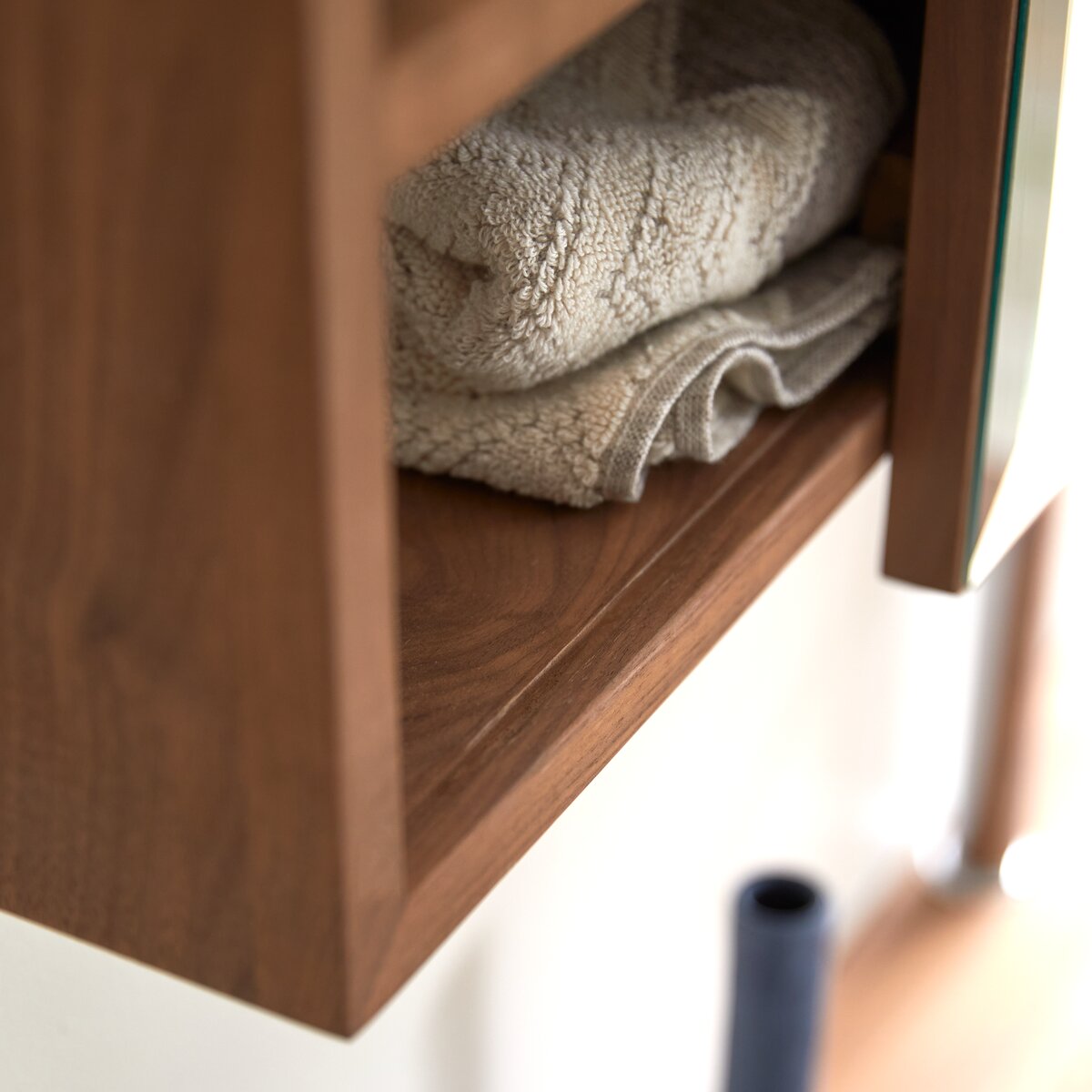 Walnut bathroom on sale mirror cabinet