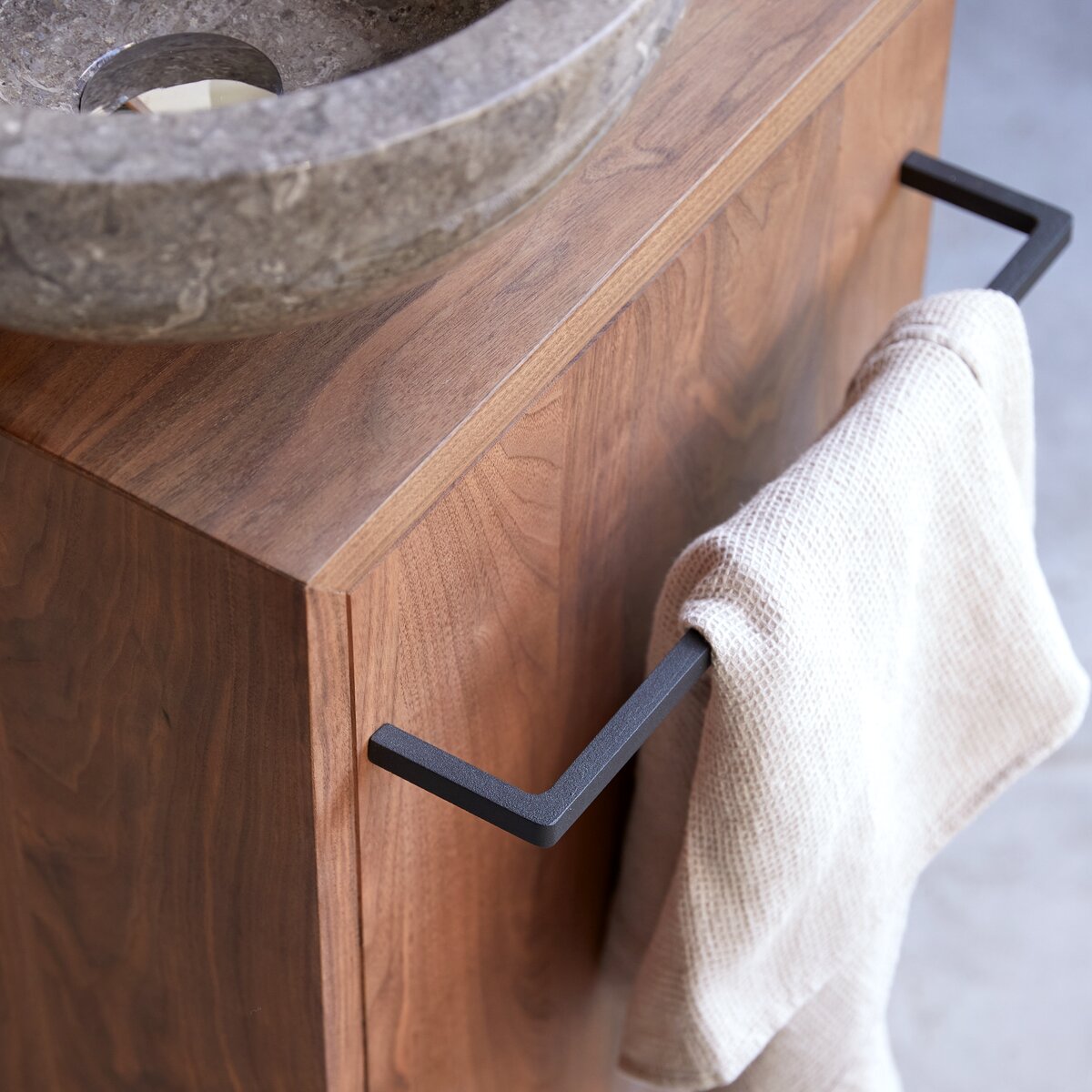 Walnut bathroom outlet vanity 30