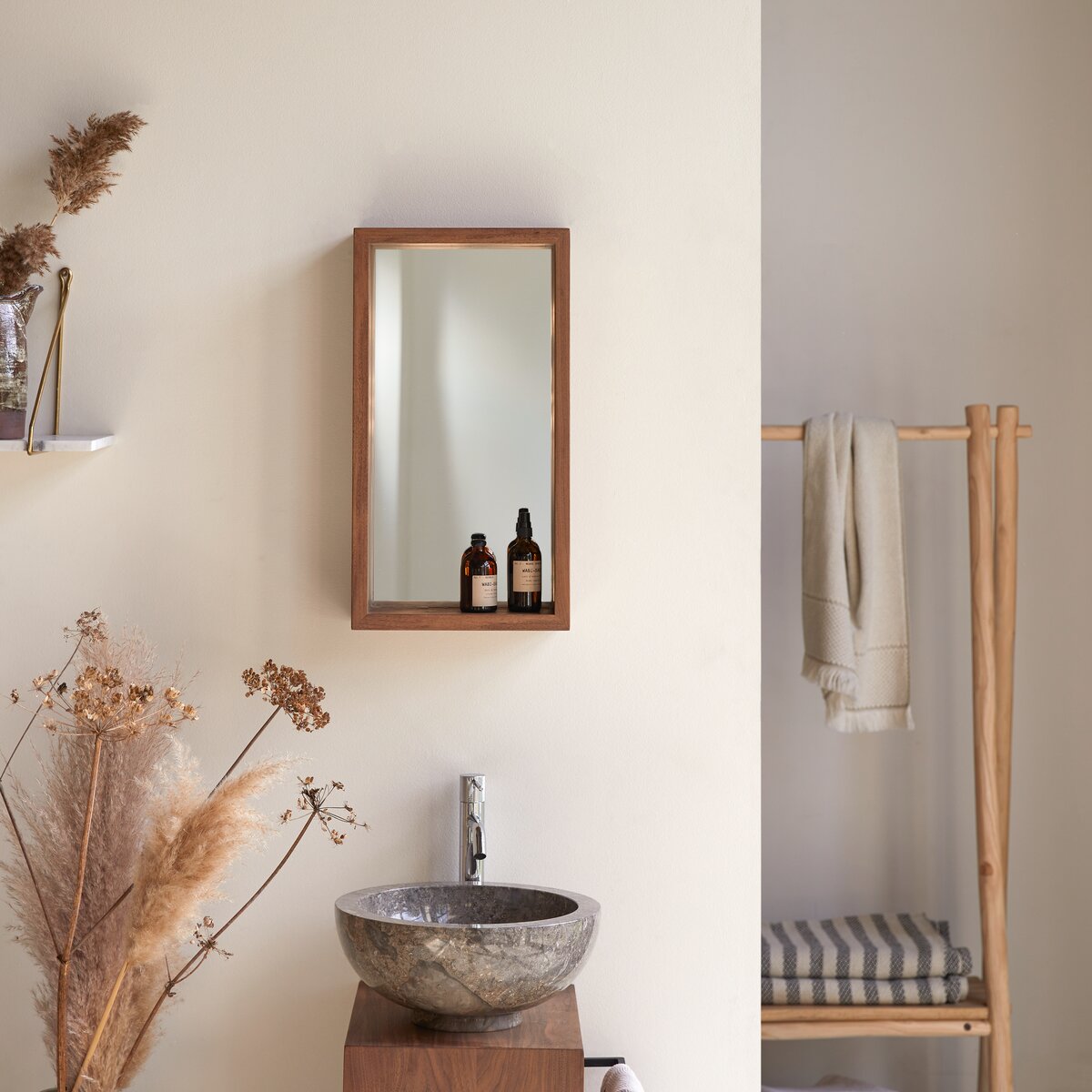 Stelle - Miroir en noyer 55x30 cm Stelle - Miroir en noyer 55x30 cm