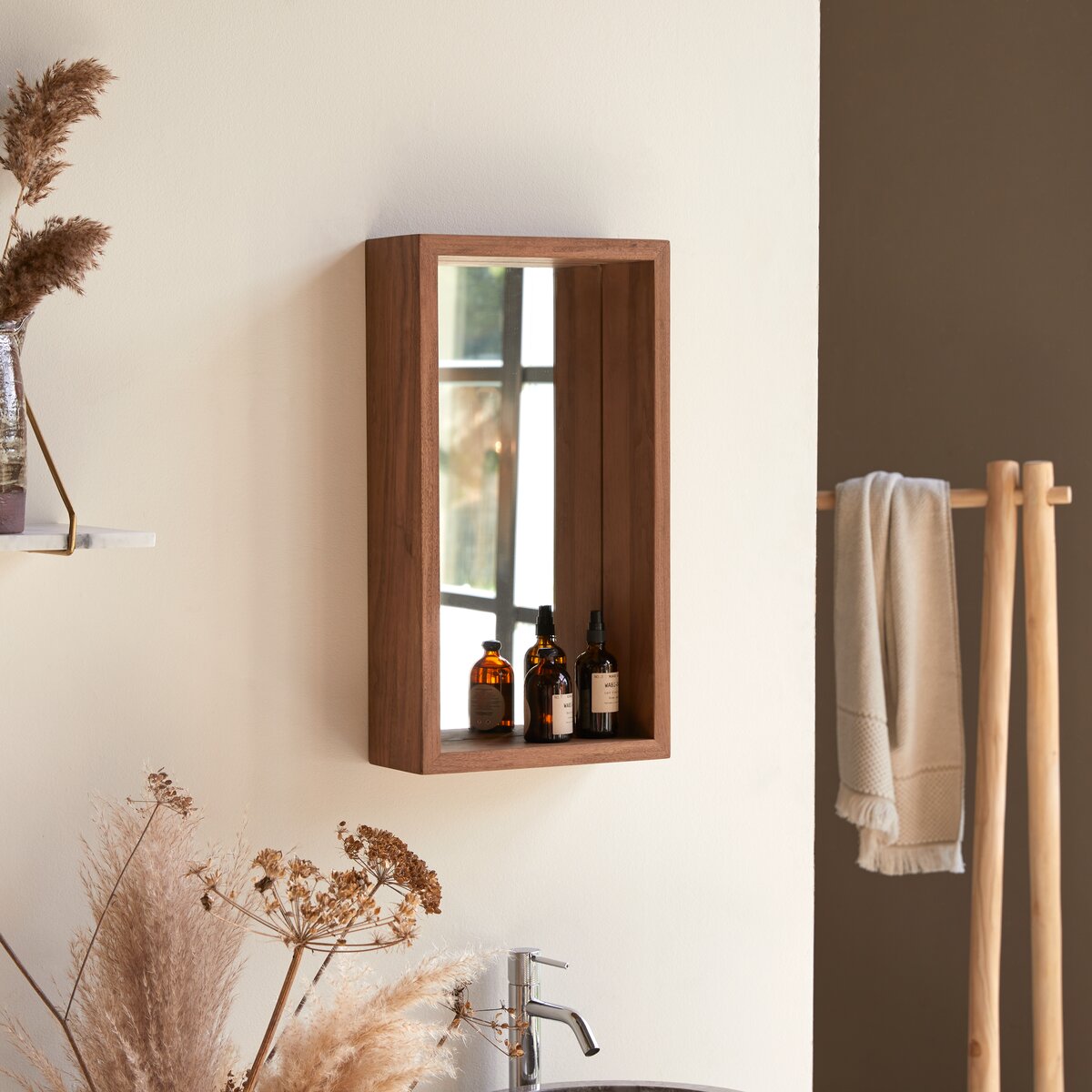 Stelle - Miroir en noyer 55x30 cm Stelle - Miroir en noyer 55x30 cm