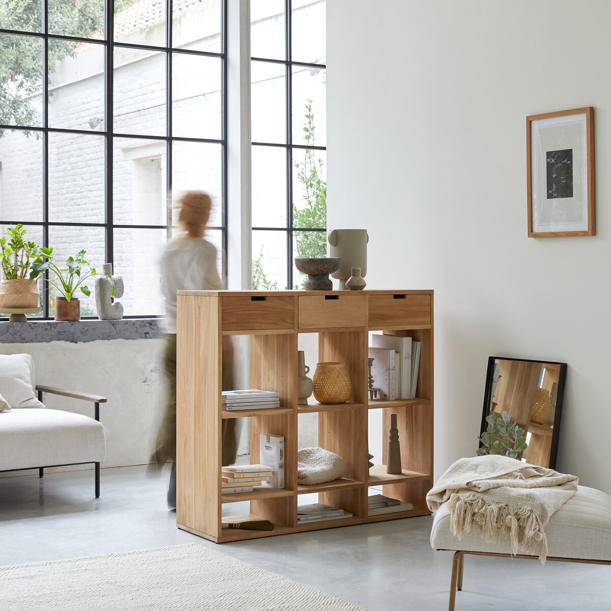 konsole aus teak – 120 cm – beistellmöbel fürs wohnzimmer – tikamoon