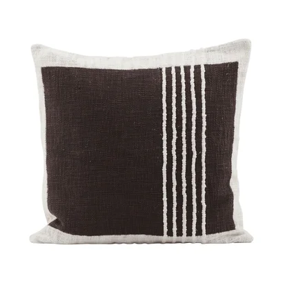 Yarn - Funda de cojín de algodón 50x50 cm marrón