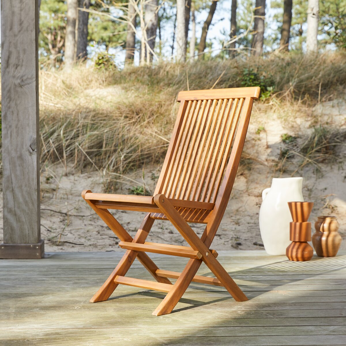 Capri - Ensemble de 2 Chaises de jardin en acacia massif Capri - Ensemble de 2 Chaises de jardin en acacia massif
