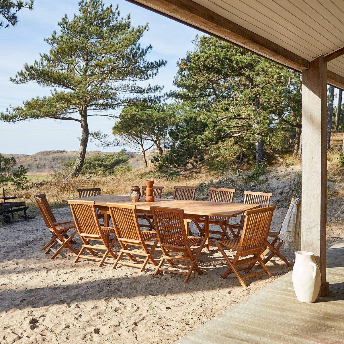 Table à rallonge en acacia 200 x 100 cm - Mobilier de jardin