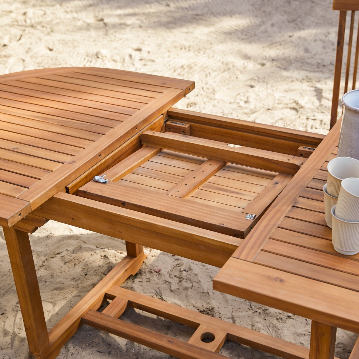Capri - Ensemble de jardin ovale en acacia massif 6 chaises Capri - Ensemble de jardin ovale en acacia massif 6 chaises
