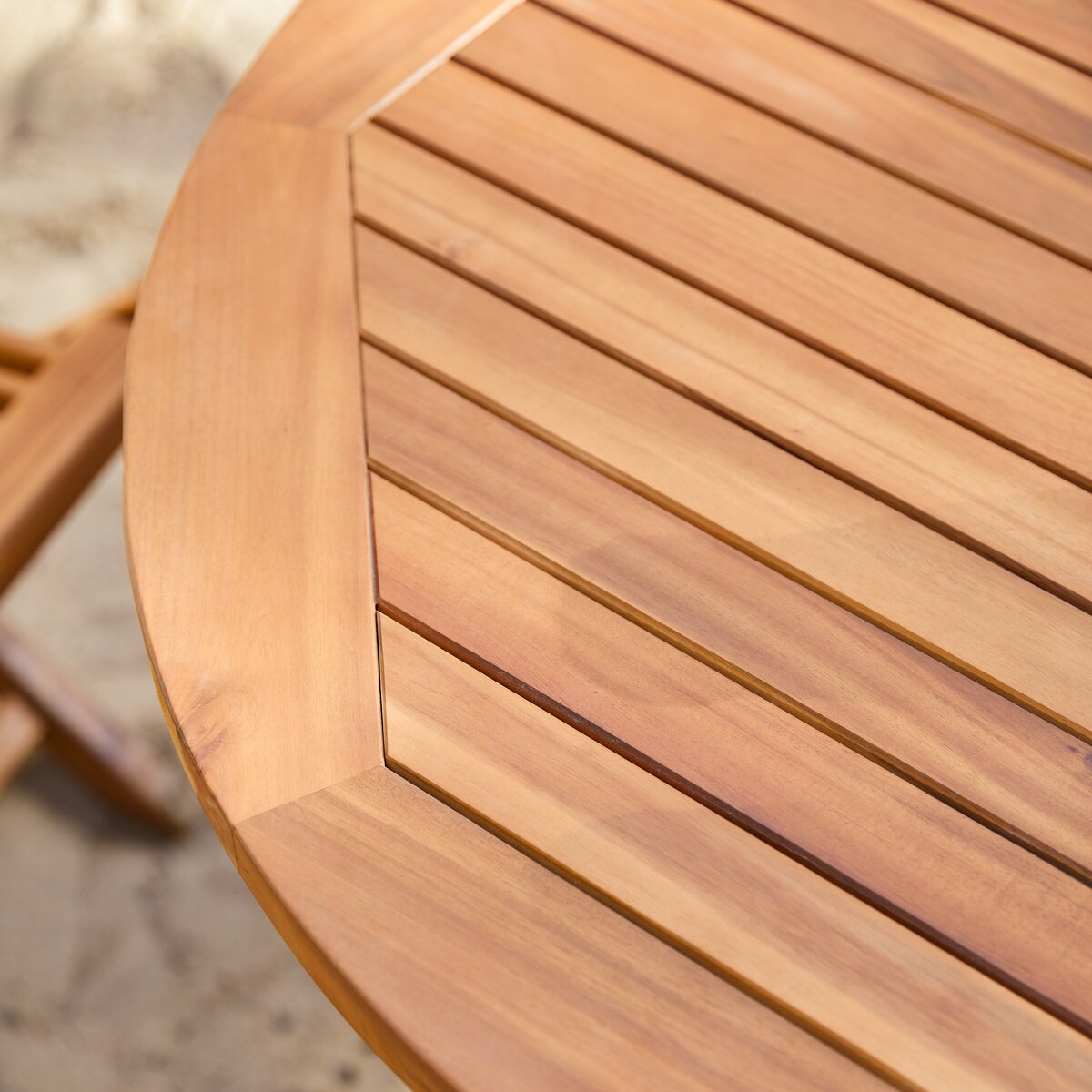 Capri - Ensemble de jardin ovale en acacia massif 4 chaises Capri - Ensemble de jardin ovale en acacia massif 4 chaises