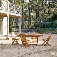 Capri - Set of 2 solid acacia garden chairs