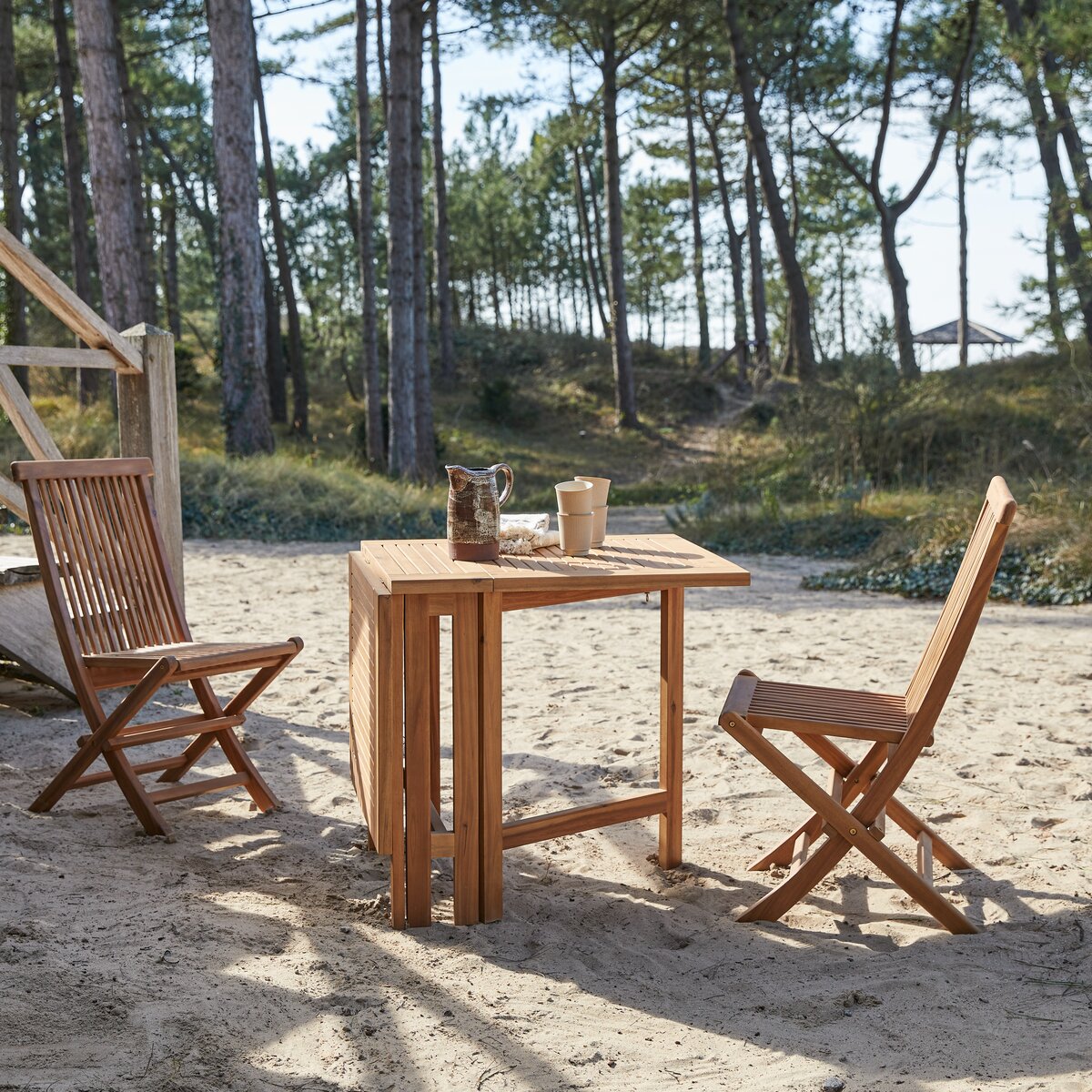 Table et 6 chaises de jardin en acacia - Meubles d'extérieur - Tikamoon