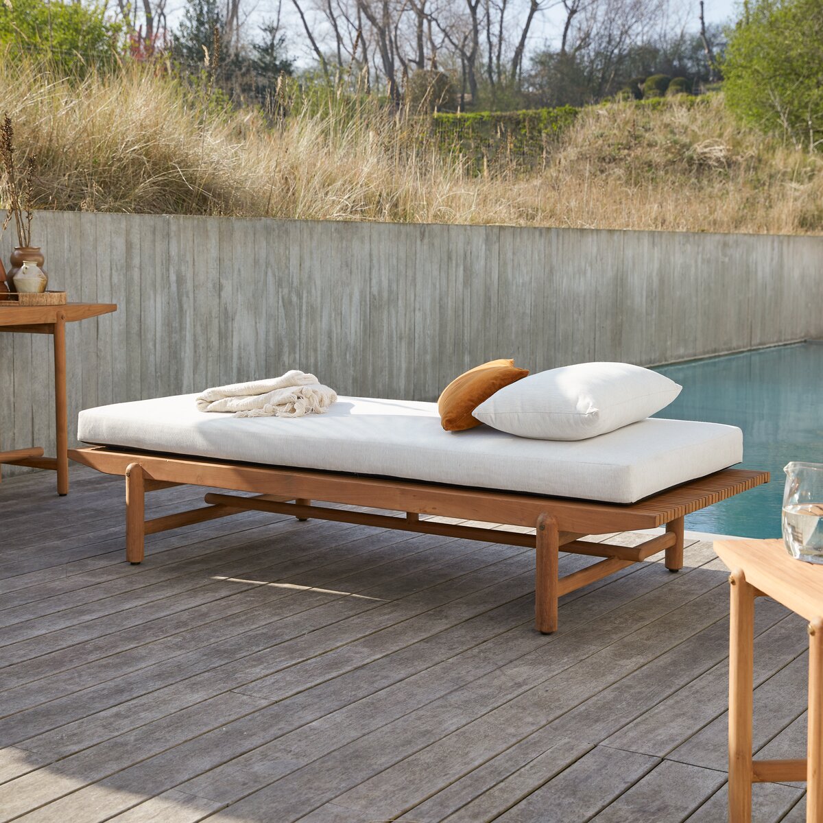 Fado - Chaise longue da giardino in teak massello Fado - Chaise longue da giardino in teak massello