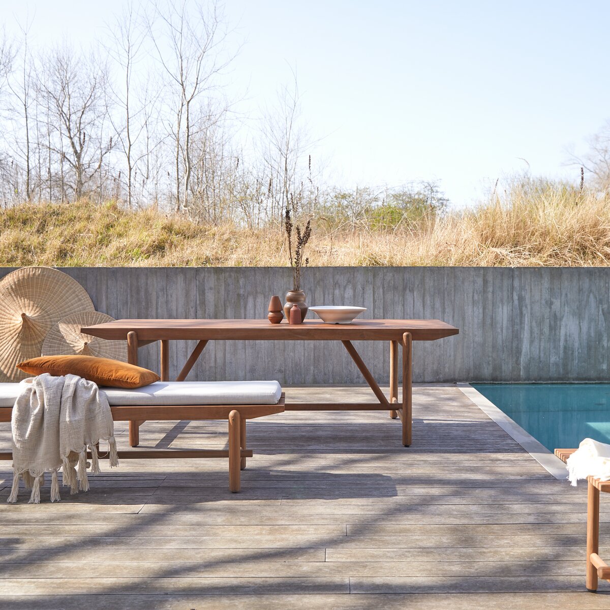 Fado - Table de jardin en teck massif 6/8 pers. Fado - Table de jardin en teck massif 6/8 pers.