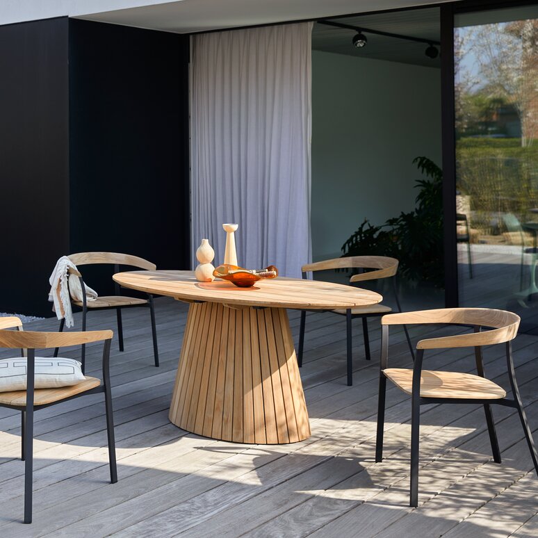 Table à rallonge en acacia 180 x 100 cm - Mobilier de jardin - Tikamoon