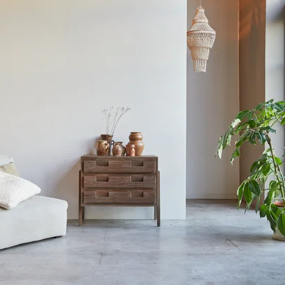 Madi - Cómoda de pino reciclado y roble