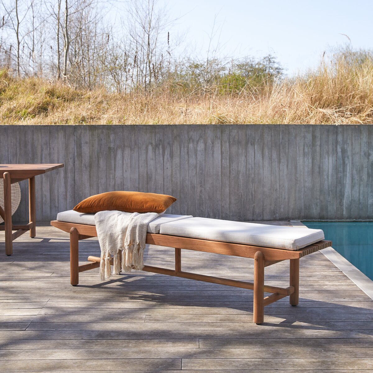 Fado - Banc de jardin en teck massif Fado - Banc de jardin en teck massif