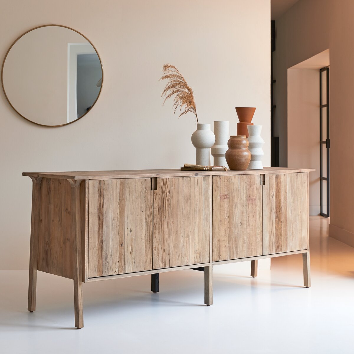 Hazel - Buffet en pin et orme massifs recyclés 200 cm Hazel - Buffet en pin et orme massifs recyclés 200 cm