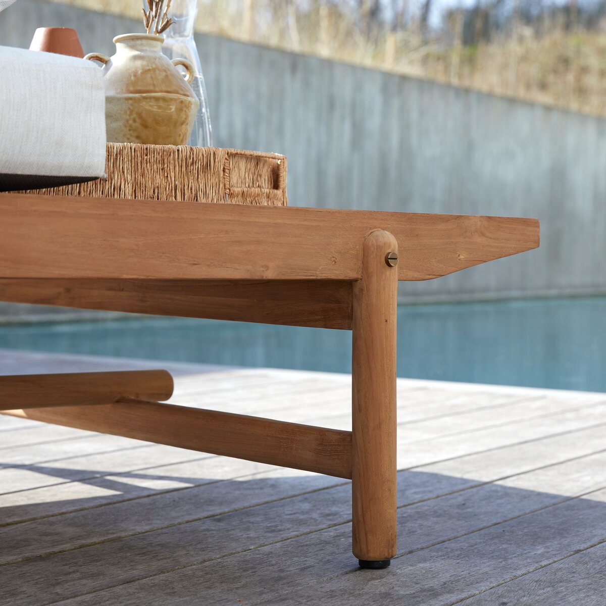 Fado - Outdoor 1-Sitzer-Bank aus massivem Teak Fado - Outdoor 1-Sitzer-Bank aus massivem Teak