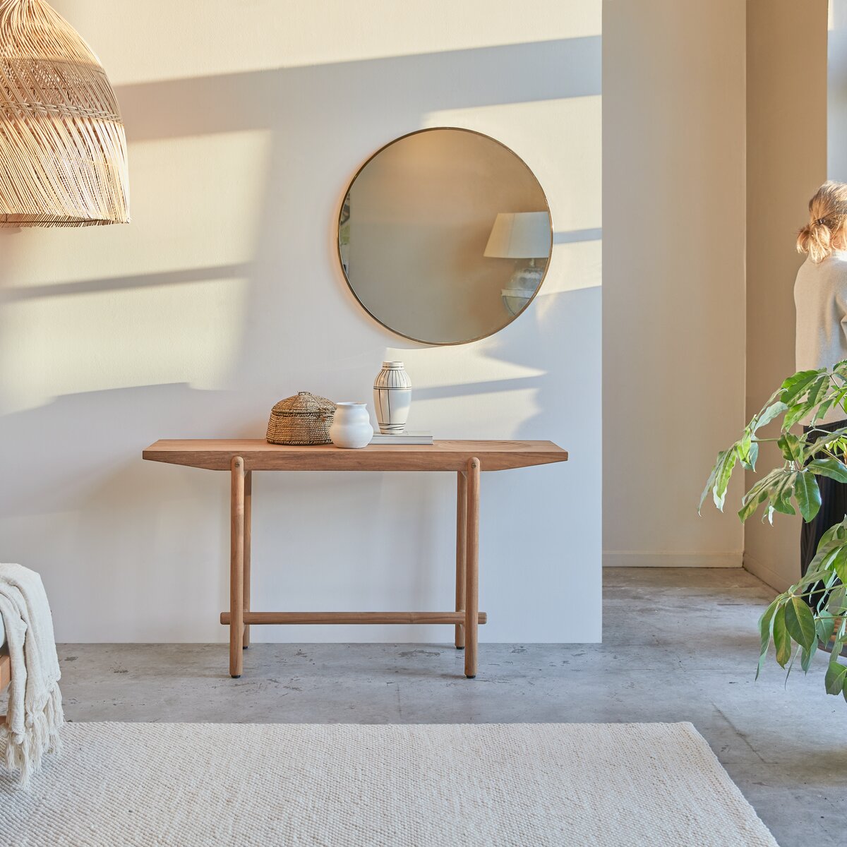 Fado - Solid teak console table