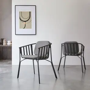 Grazi - Stuhl aus Aluminium und Stoff