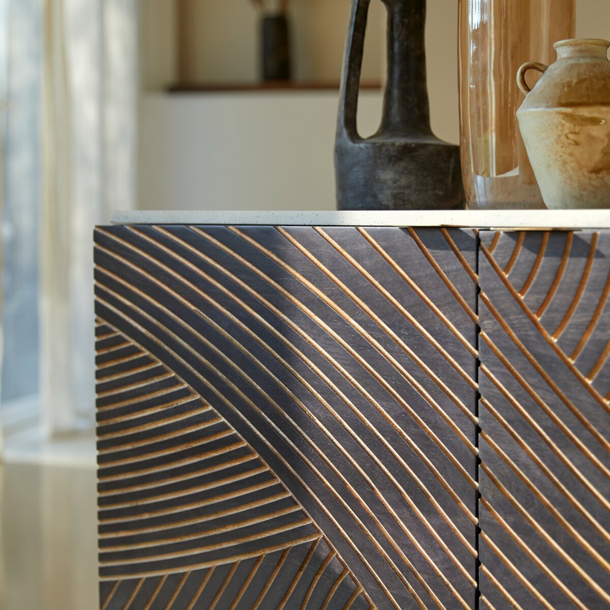Bilal - Solid mango and terrazzo Sideboard 180 cm Bilal - Solid mango and terrazzo Sideboard 180 cm