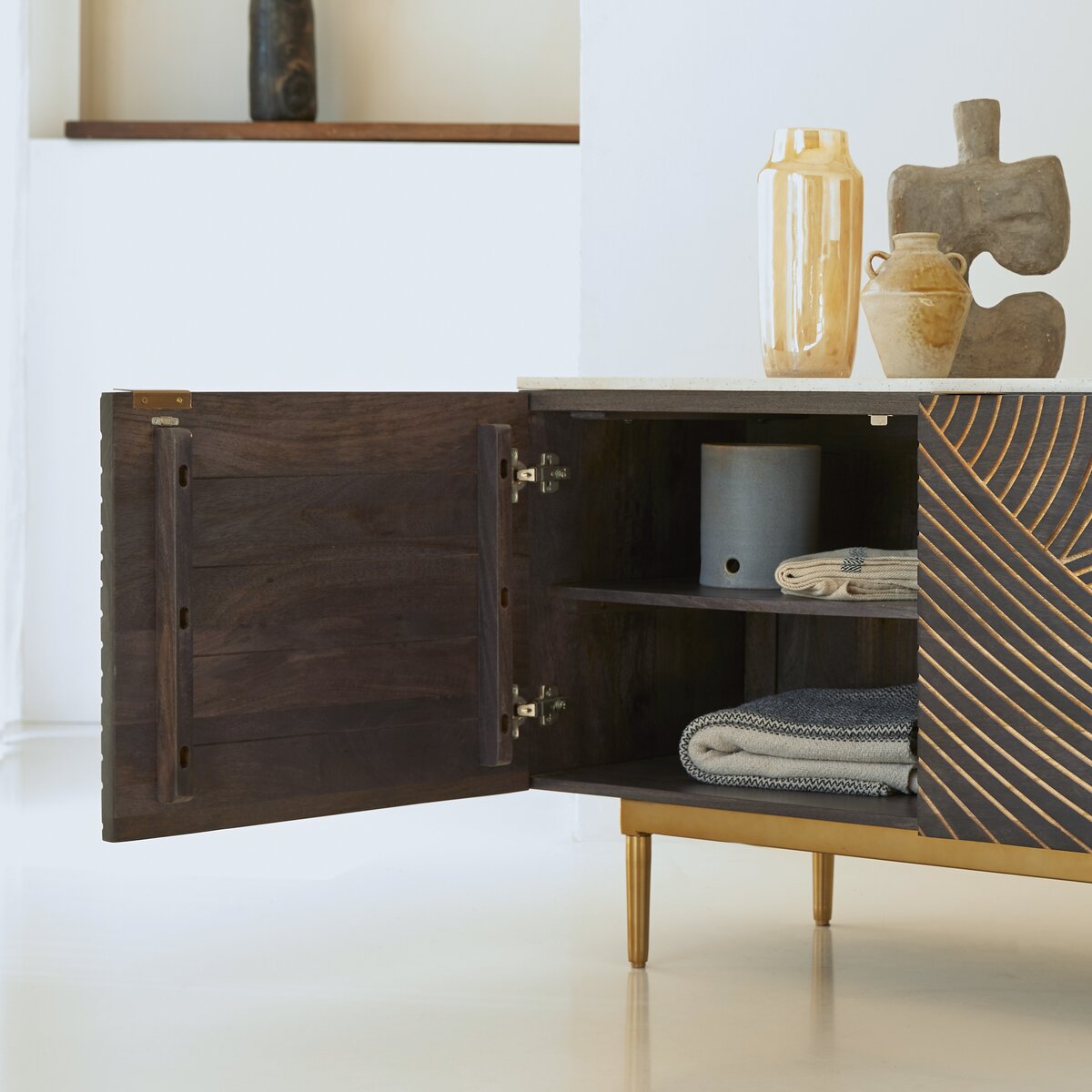 Bilal - Solid mango and terrazzo Sideboard 180 cm Bilal - Solid mango and terrazzo Sideboard 180 cm