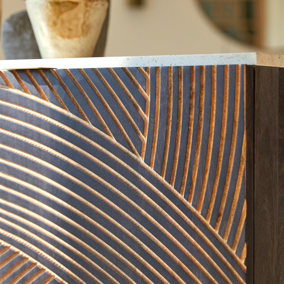 Bilal - Solid mango and terrazzo Dresser 80 cm Bilal - Solid mango and terrazzo Dresser 80 cm