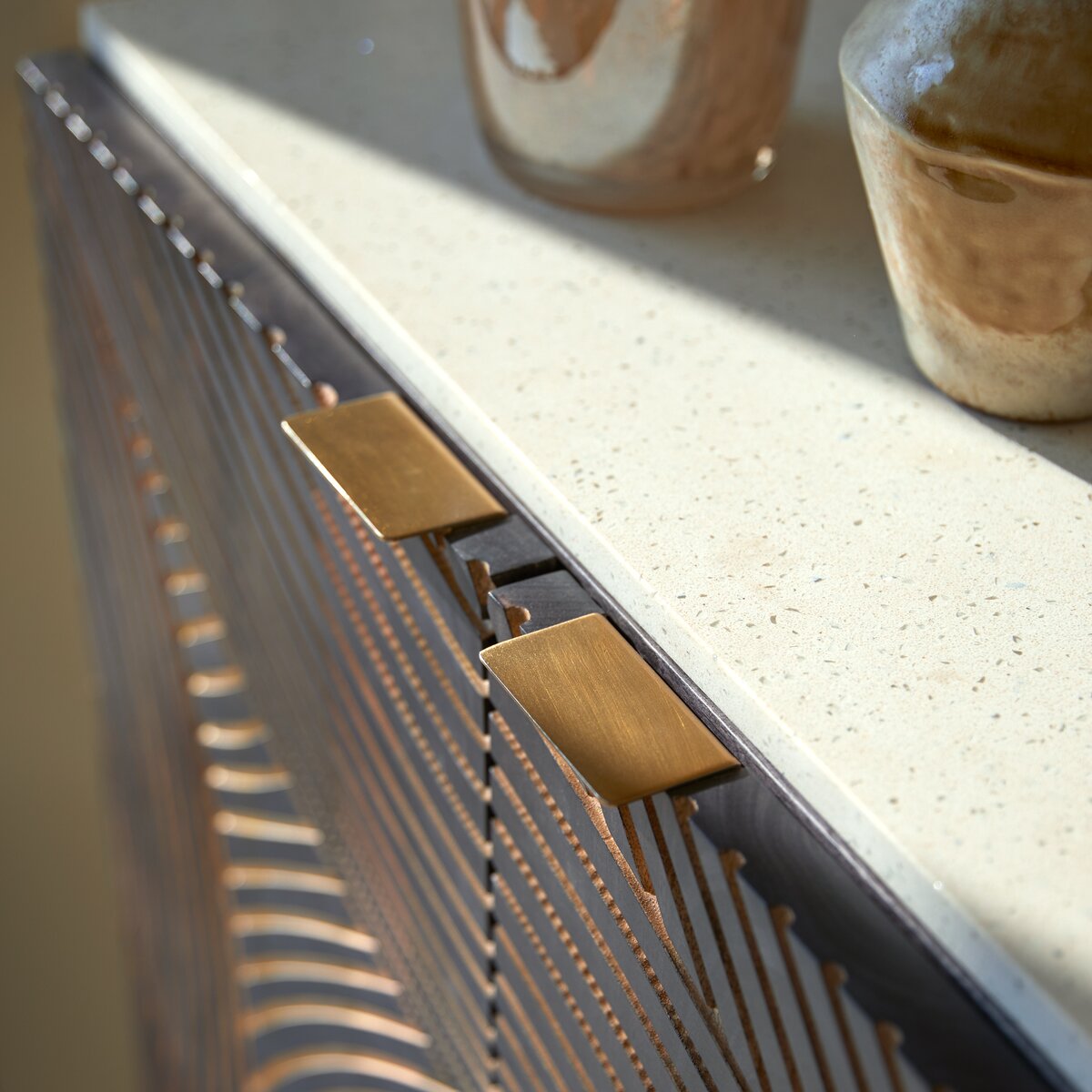 Bilal - Solid mango and terrazzo Dresser 80 cm Bilal - Solid mango and terrazzo Dresser 80 cm