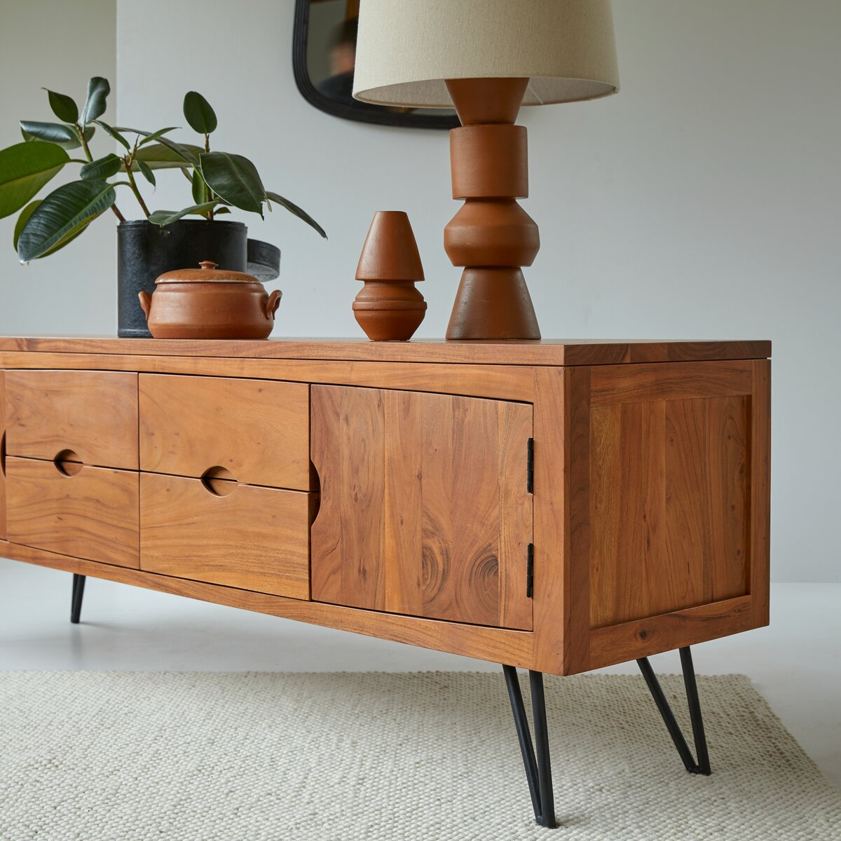 Bonnie - Meuble TV en acacia massif 180 cm Bonnie - Meuble TV en acacia massif 180 cm