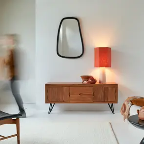 Bonnie - Mueble de TV de acacia maciza 150 cm