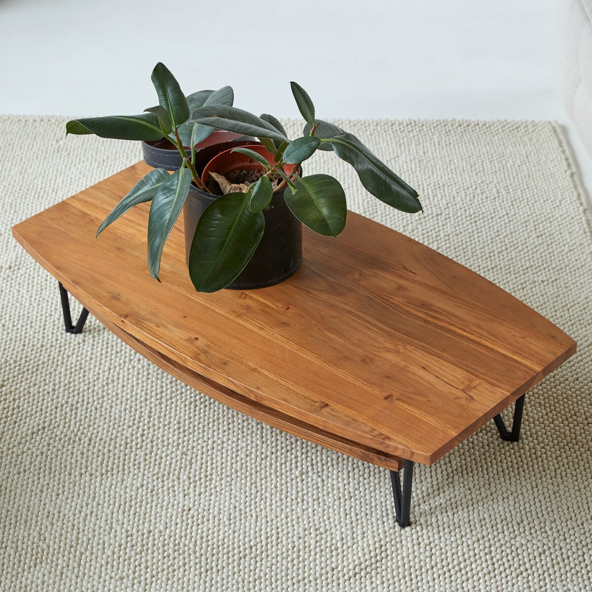 Tavolino in acacia 120 x 70 cm - Arredamento per il soggiorno - Tikamoon