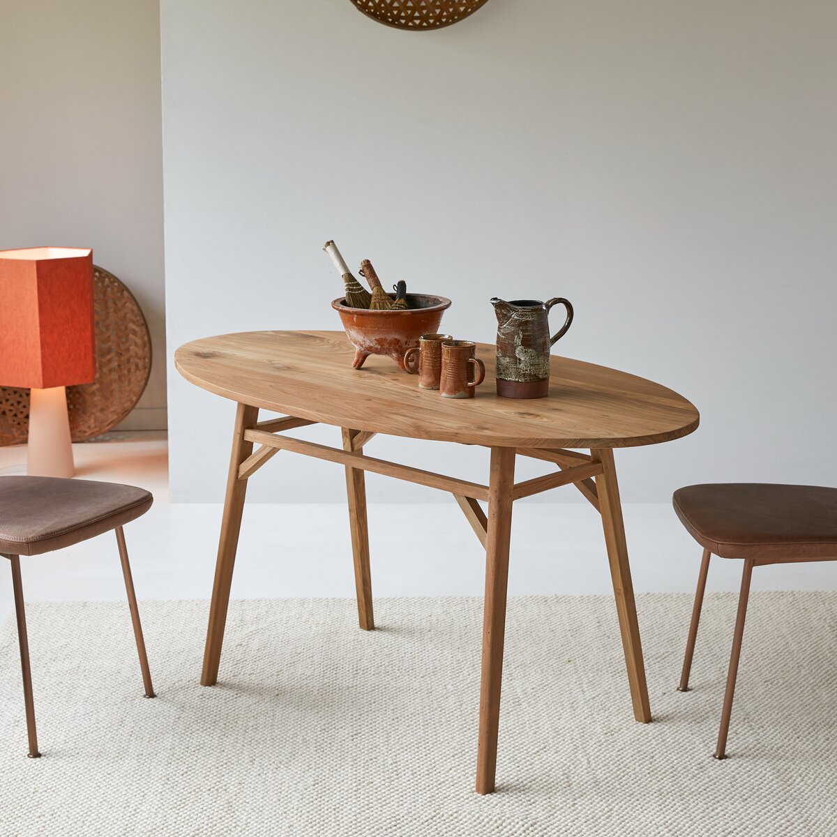 Oval dining deals table for 2