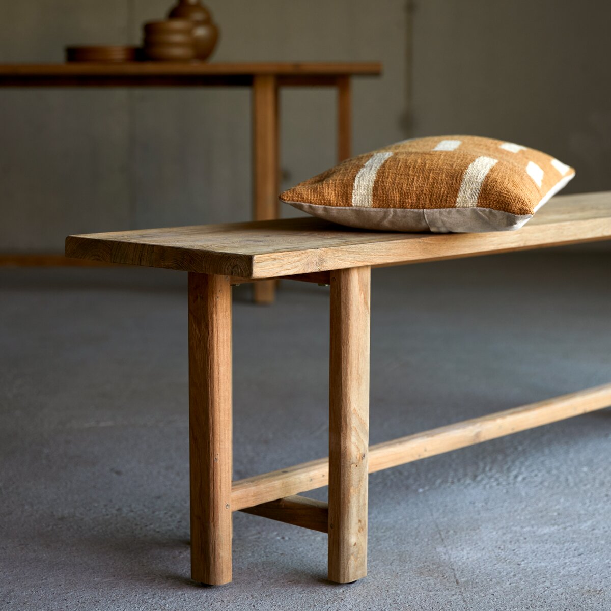 Panca in legno di teak 170 cm - Seduta da 2 posti per la sala da pranzo -  Tikamoon