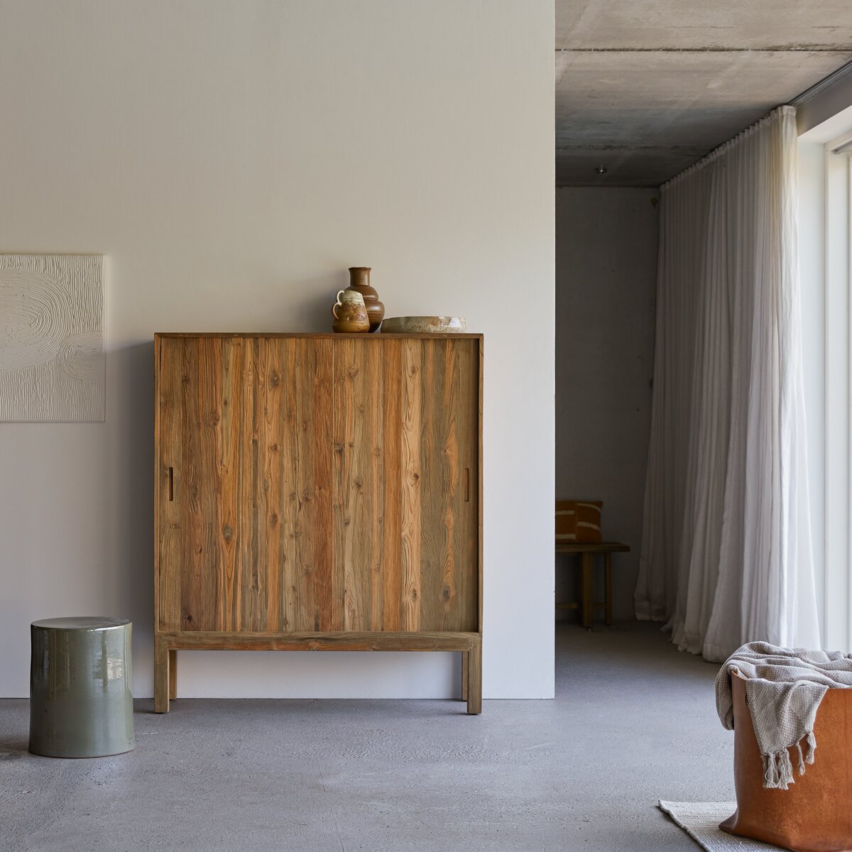 Elias - Credenza in teak massello riciclato 130 cm